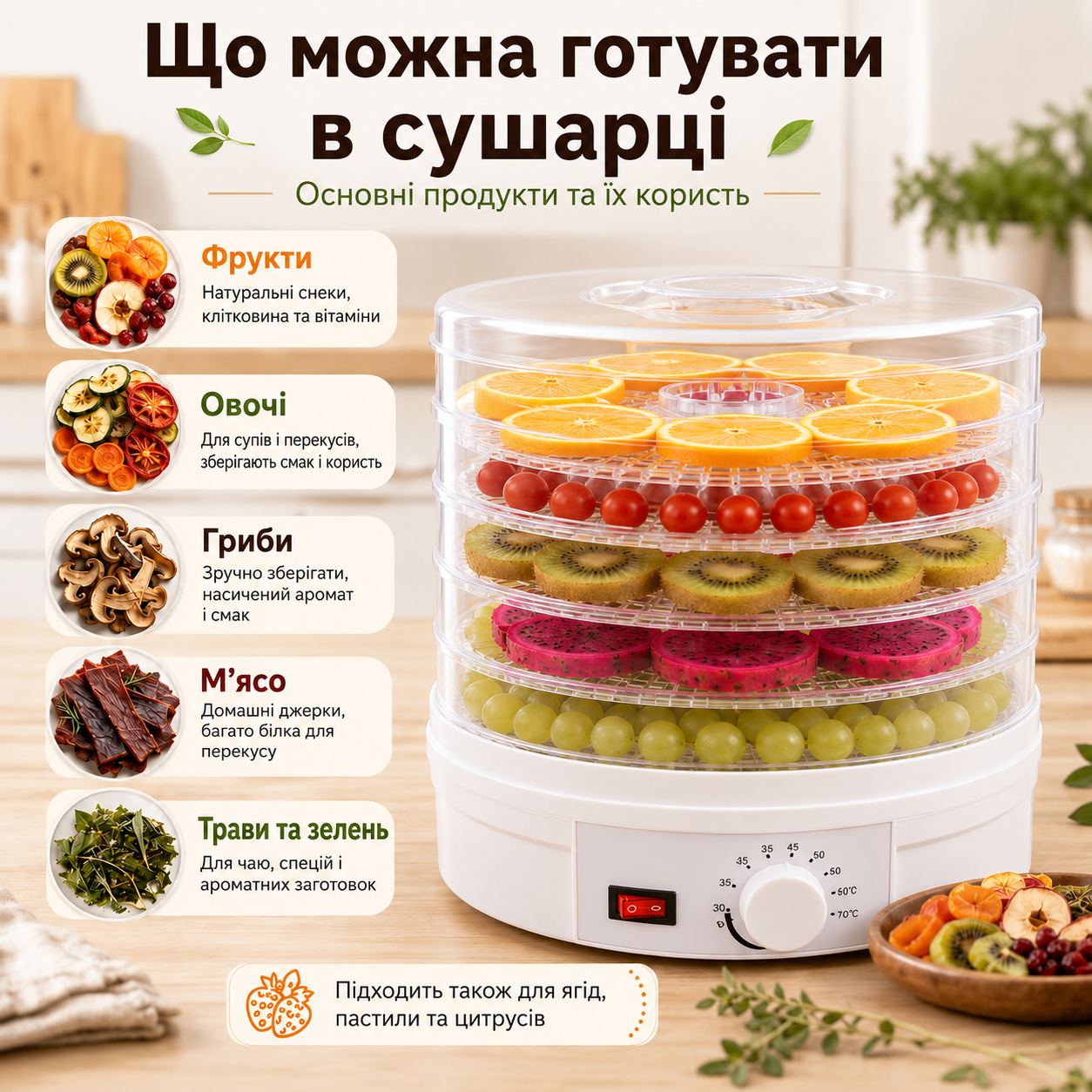 Що можна готувати в сушарці